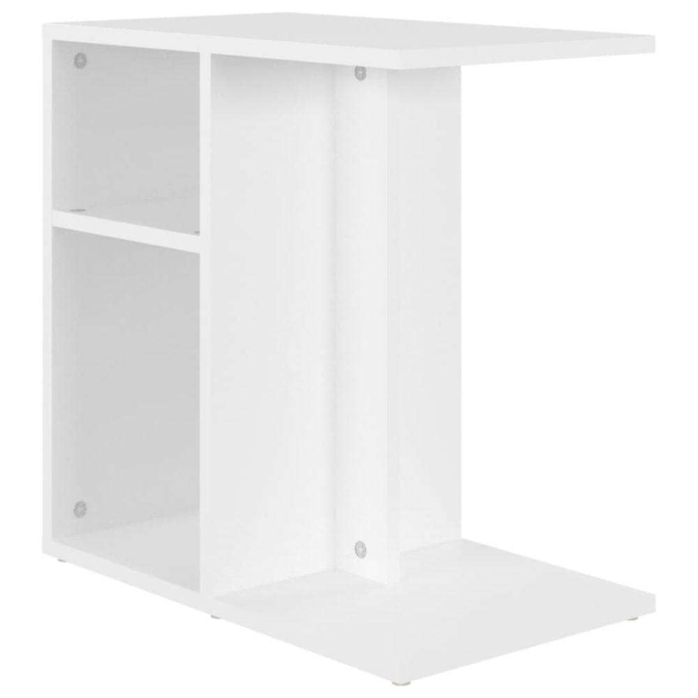 Vidaxl Príručný stolík, biely 50x30x50 cm, kompozitné drevo